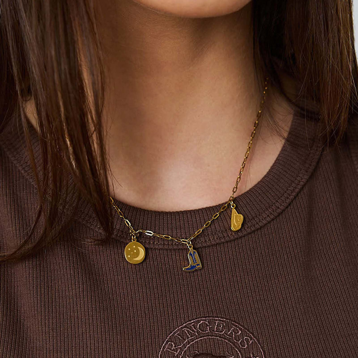 Ringers Western Rodeo Charm Necklace