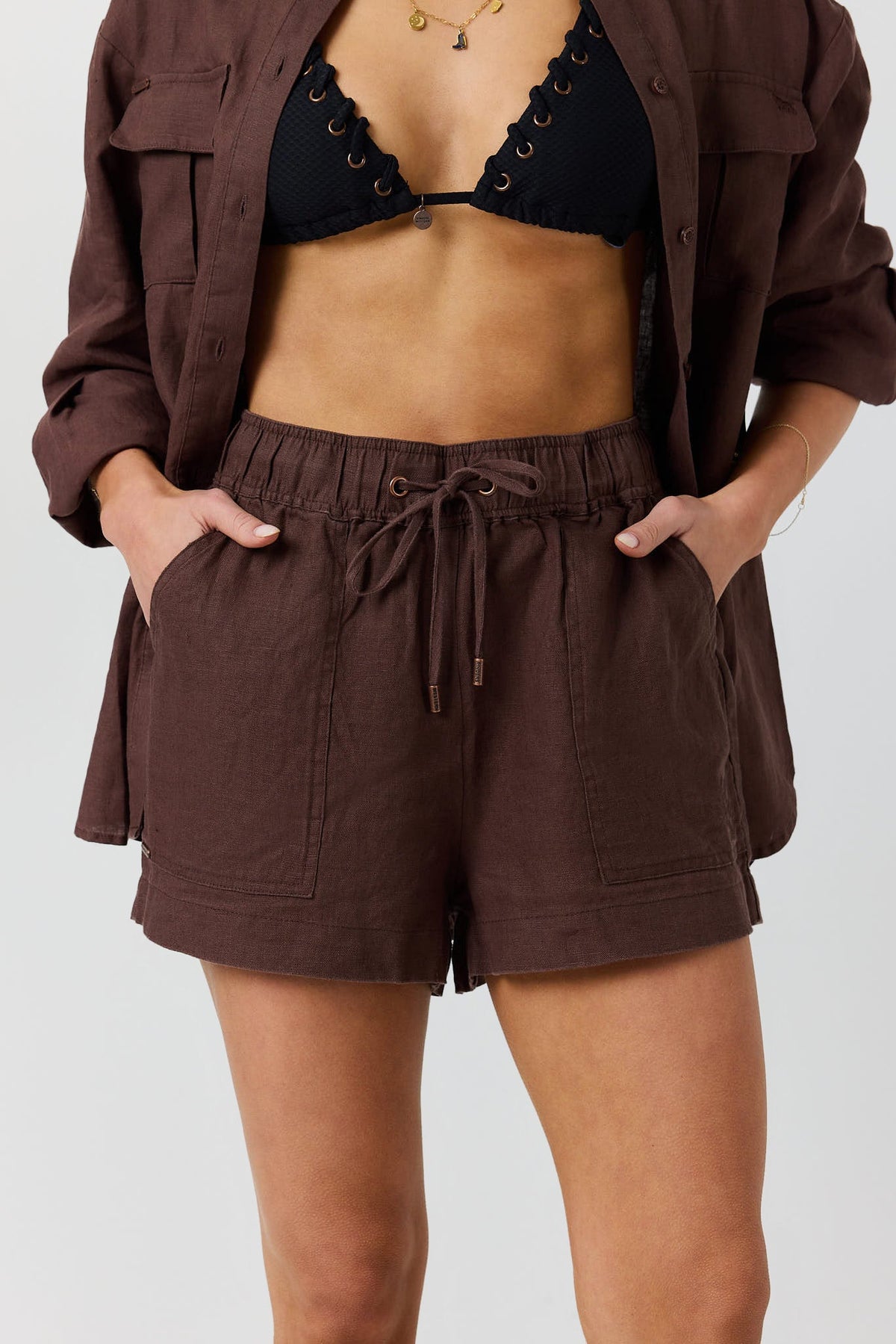 Ringers Western Kinsley Womens Linen Drawstring Short