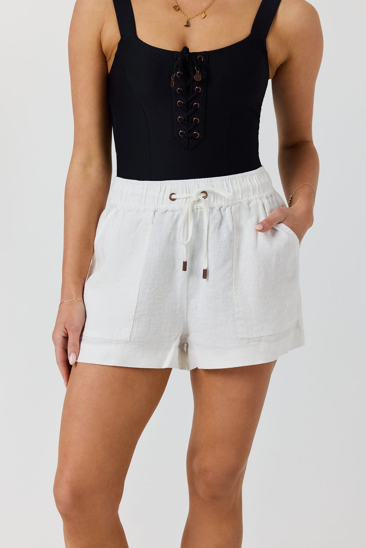 Ringers Western Kinsley Womens Linen Drawstring Short