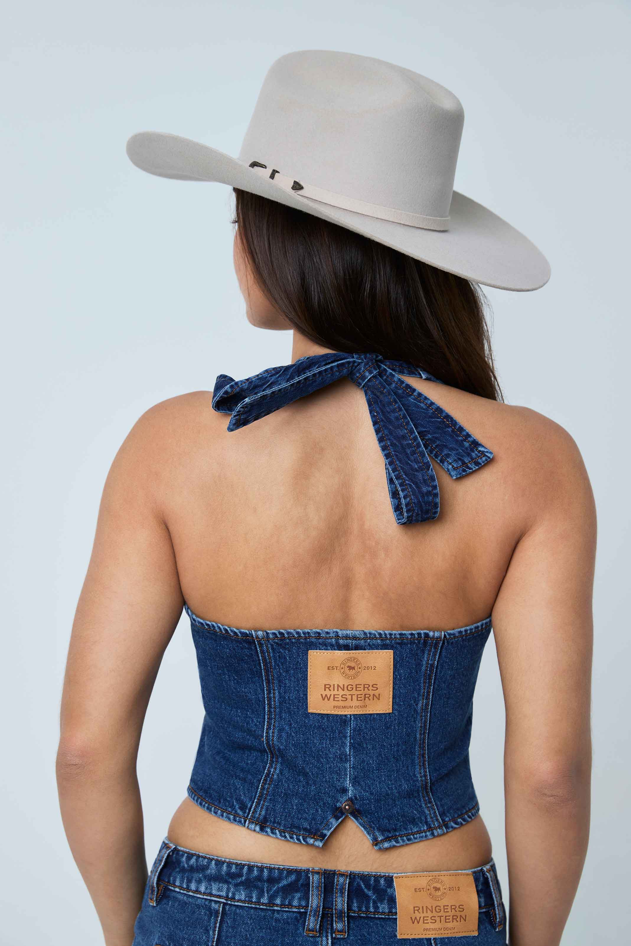 Ringers Western Annabelle Womens Button Front Halter Vest