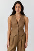 Ringers Western Zahra Womens Linen Vest - Caramel