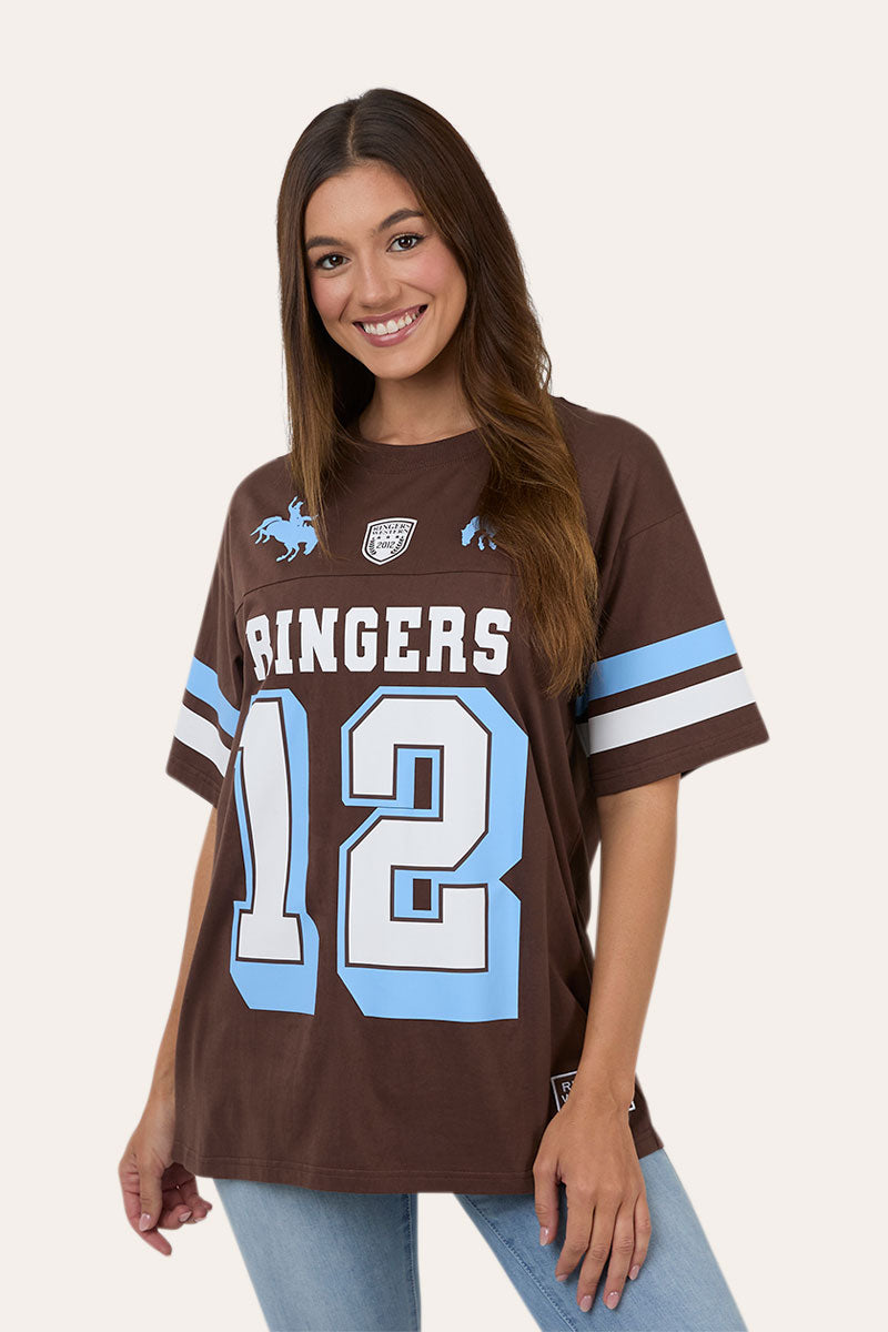 Ringers Western Rodeo Cowboy Athletic Oversized Tee
