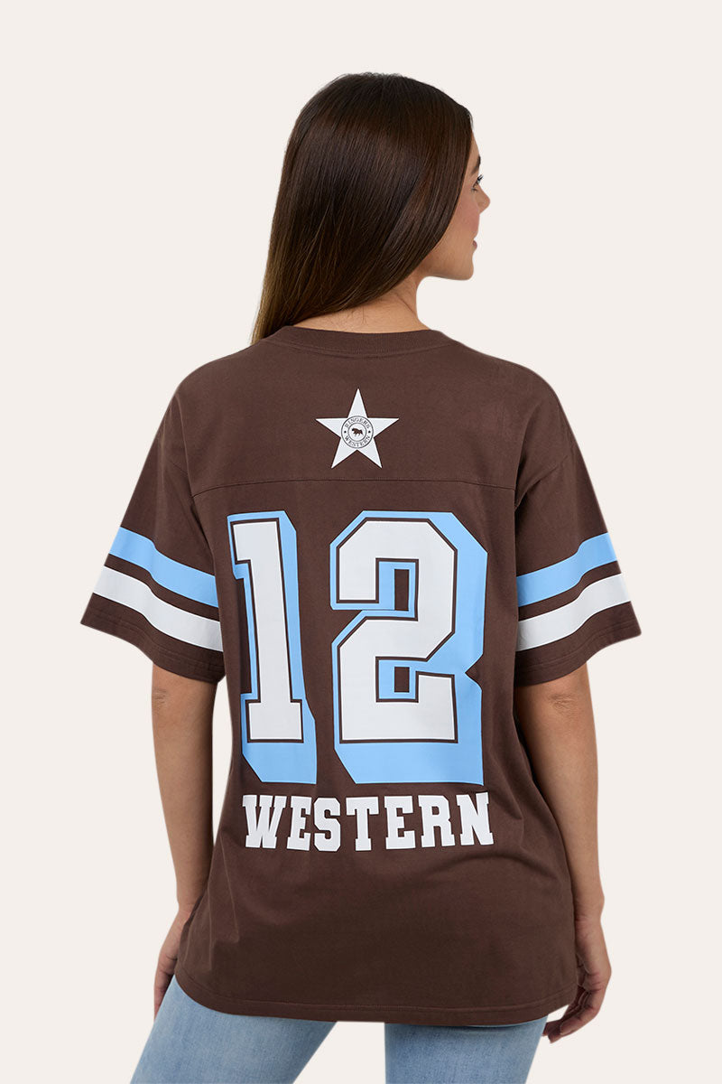 Ringers Western Rodeo Cowboy Athletic Oversized Tee