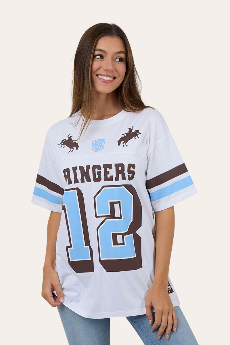 Ringers Western Rodeo Cowboy Athletic Oversized Tee