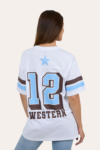 Ringers Western Rodeo Cowboy Athletic Oversized Tee