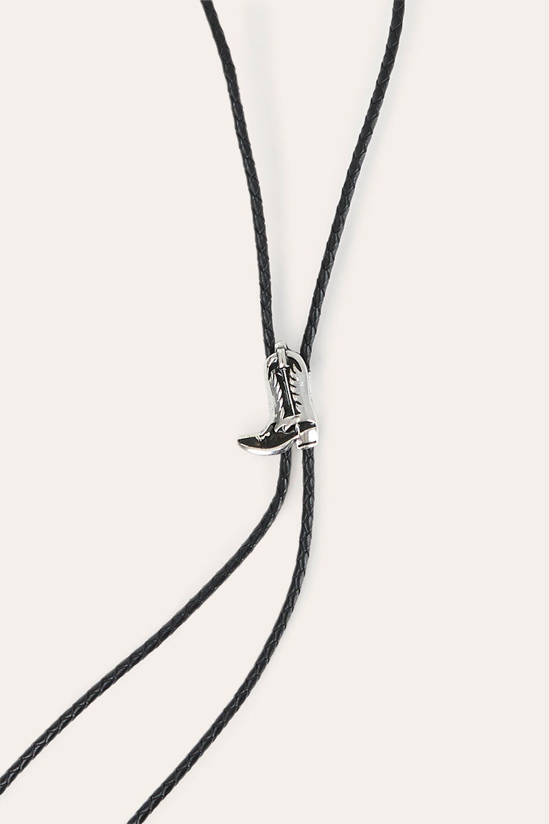Ringers Western Scootin Bolo Tie - Antique Silver