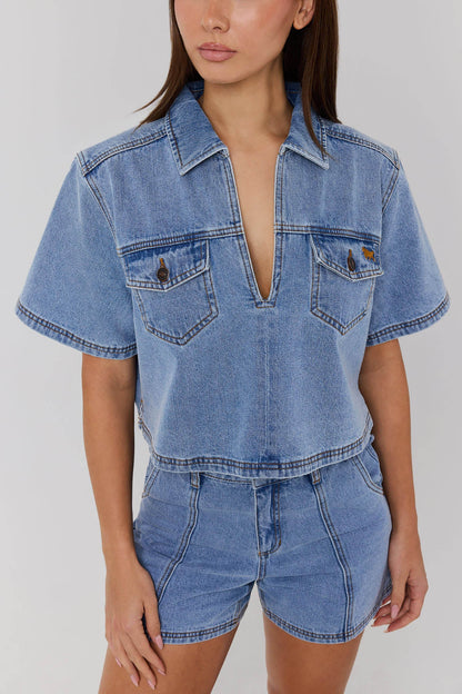 Ringers Western Iris Outback Womens Denim Top