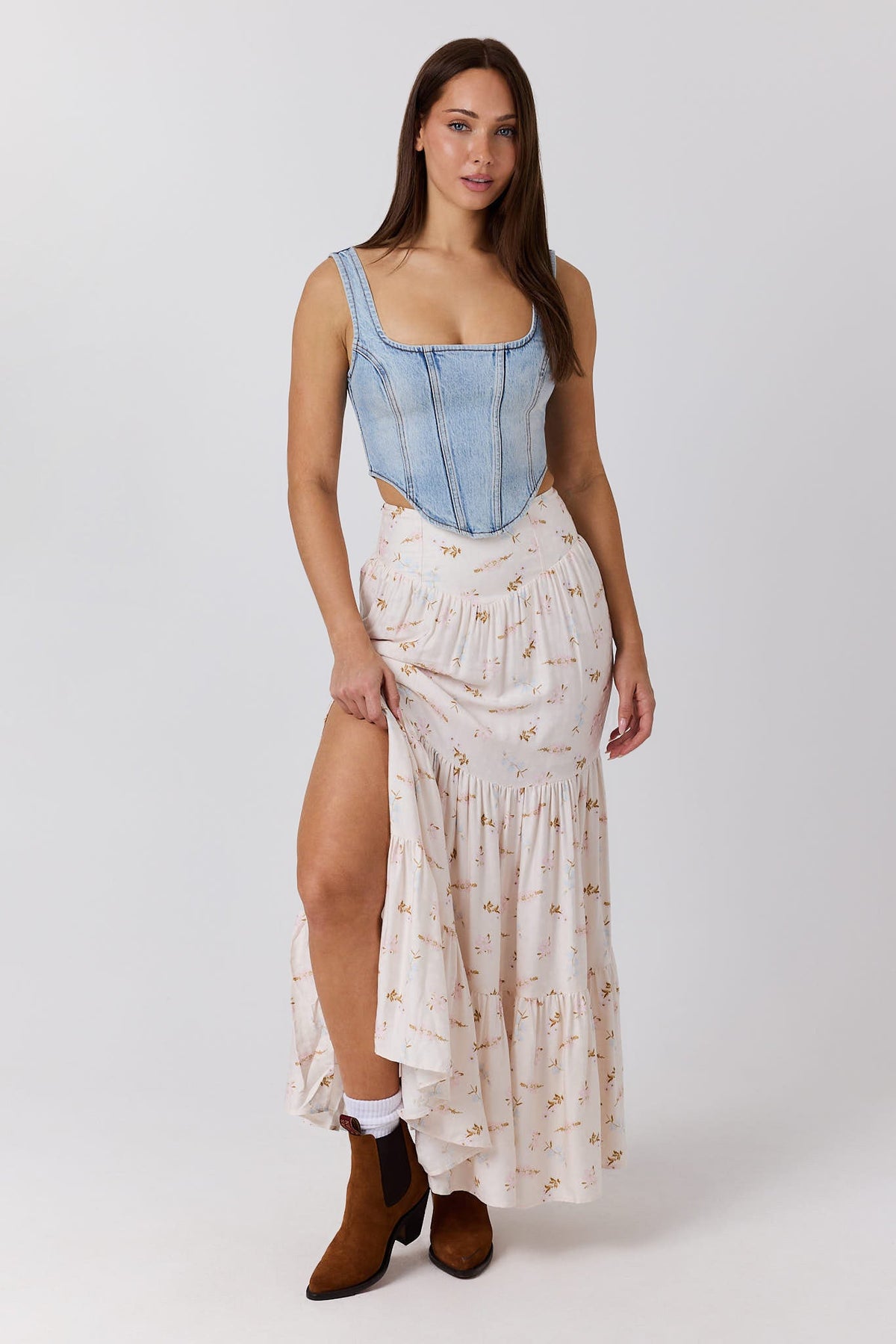 Ringers Western Minxy Womens Denim Corset Top