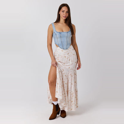 Ringers Western Minxy Womens Denim Corset Top