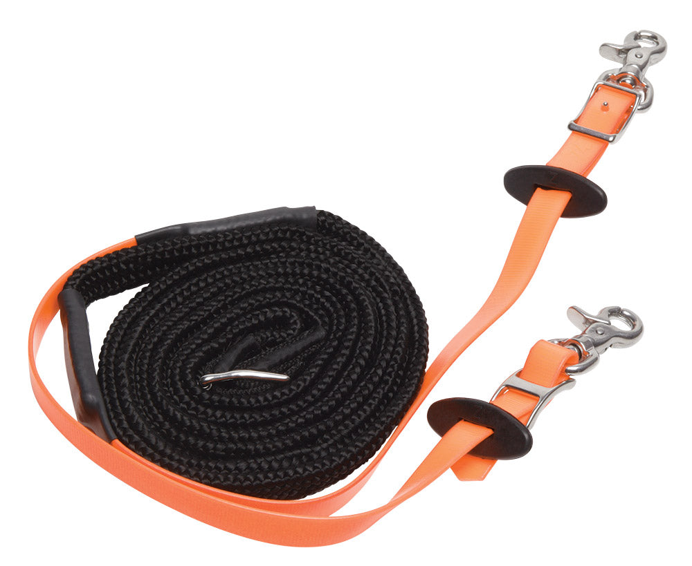 Zilco Woven Grip Endurance Reins Orange