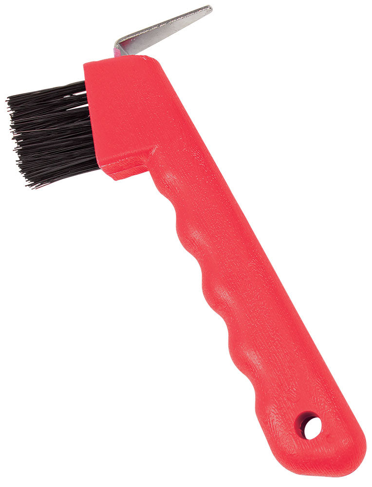 Zilco Deluxe Hoof Pick &amp; Brush Red