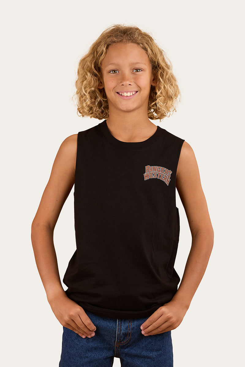Ringers Western Take No Bull Kids Muscle Tank