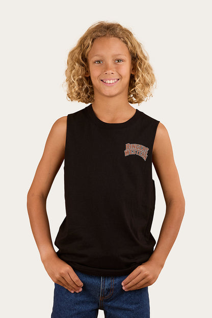 Ringers Western Take No Bull Kids Muscle Tank