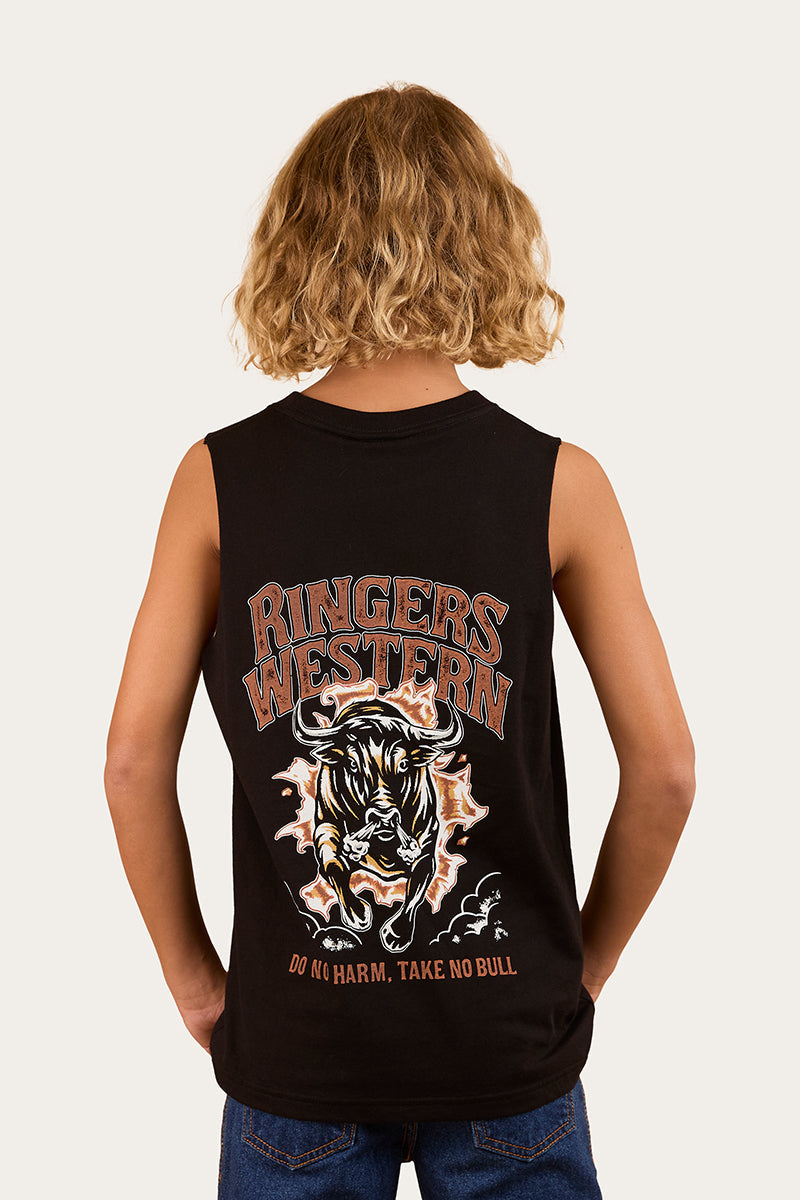 Ringers Western Take No Bull Kids Muscle Tank