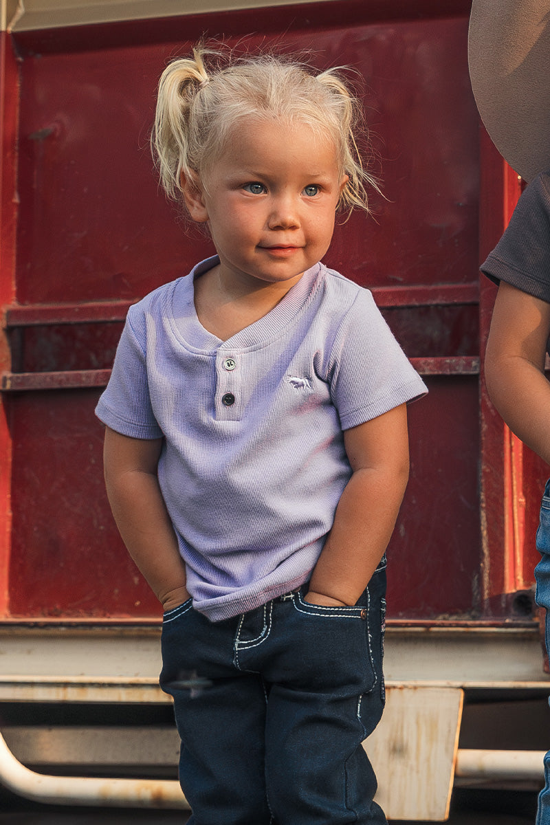 Ringers Western Casey Kids Rib Henley Top