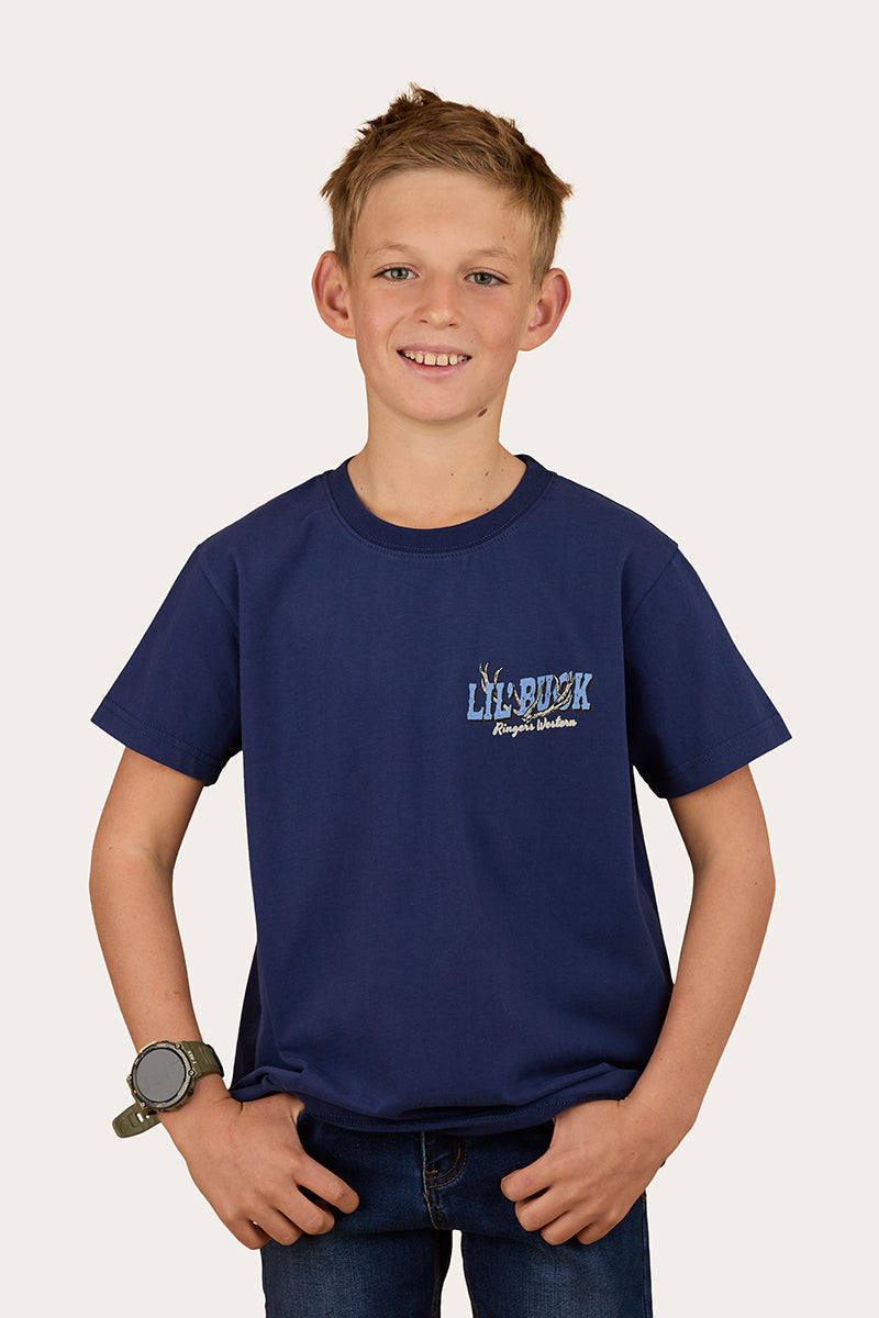 Ringers Western Buck Winner Boys Classic Fit T-Shirt - Navy