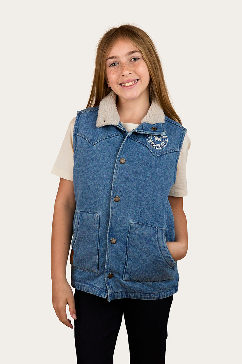 Ringers Western Ruby Denim Sherpa Vest