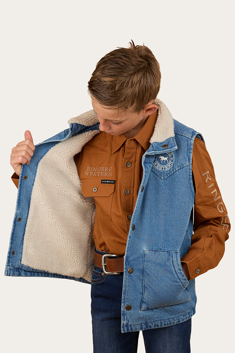 Ringers Western Ruby Denim Sherpa Vest