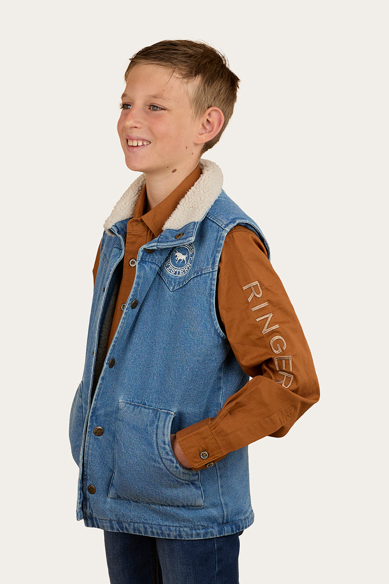Ringers Western Ruby Denim Sherpa Vest