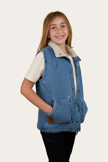 Ringers Western Ruby Denim Sherpa Vest