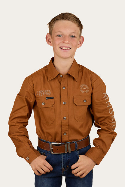 Ringers Western Jackaroo Kids Full Button Printed Work Shirt
