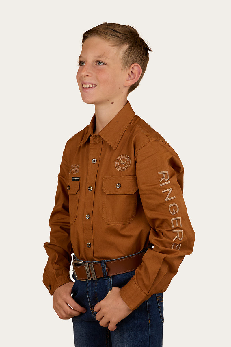 Ringers Western Jackaroo Kids Full Button Printed Work Shirt