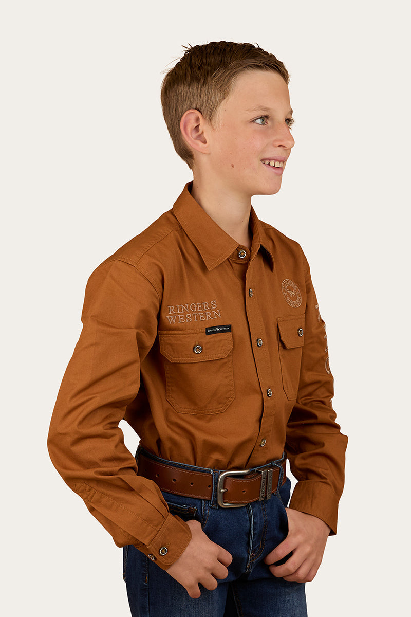 Ringers Western Jackaroo Kids Full Button Printed Work Shirt