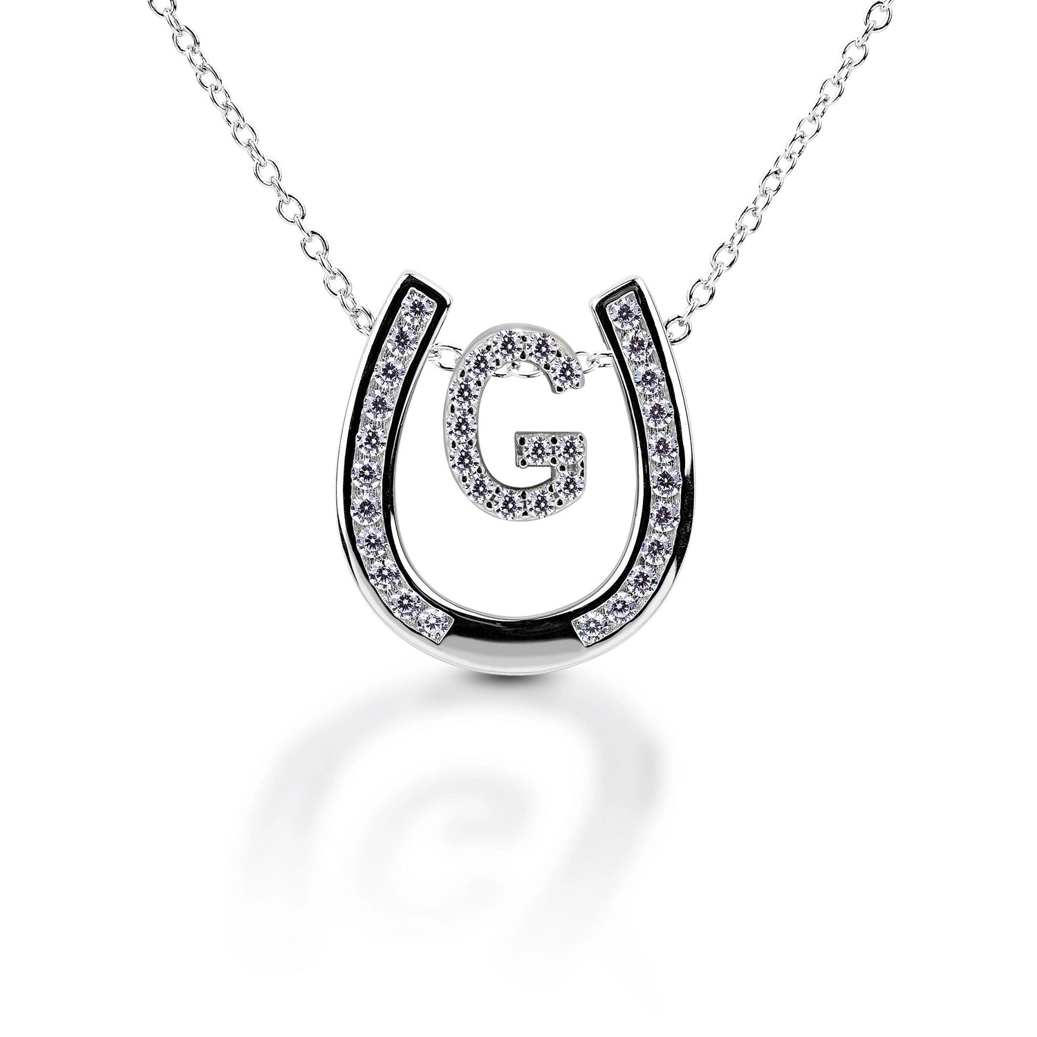 Kelly Herd Personalised Initial Horseshoe Necklace