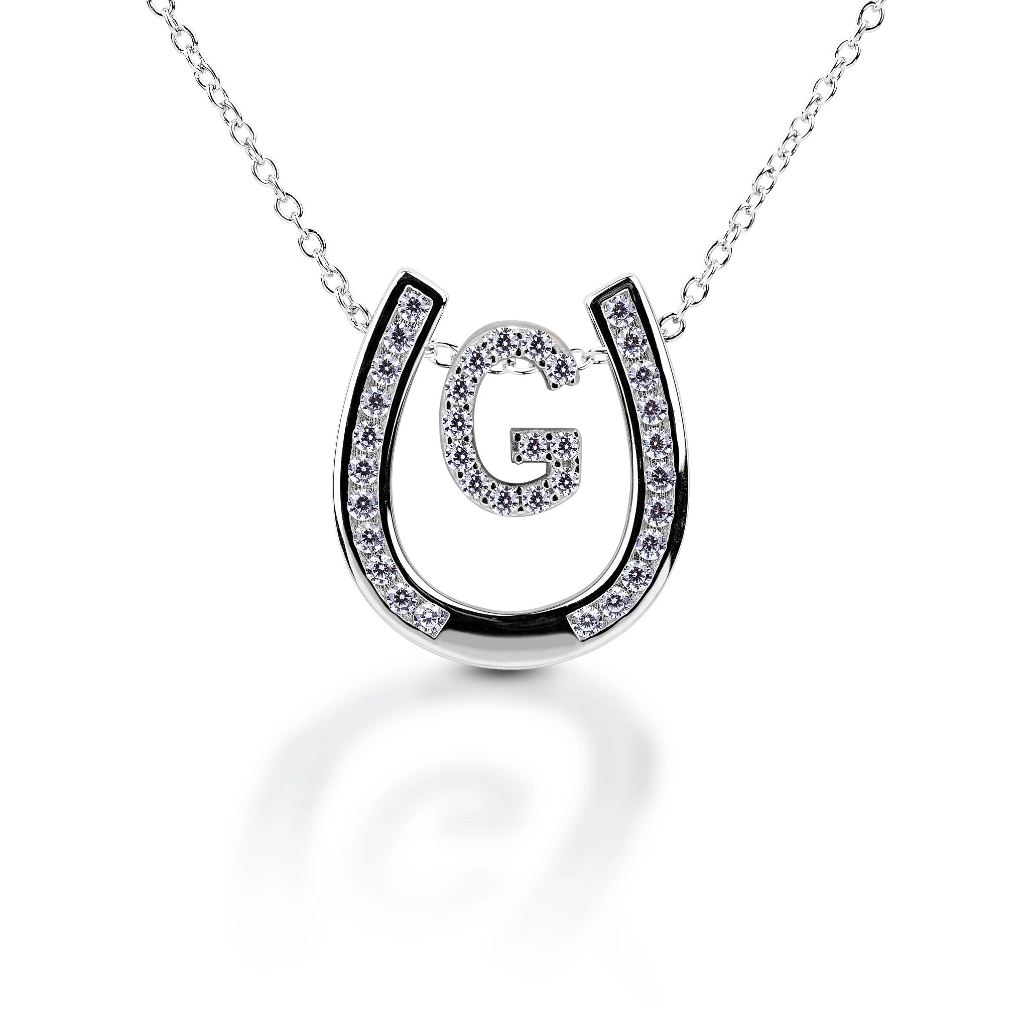 Kelly Herd Personalised Initial Horseshoe Necklace