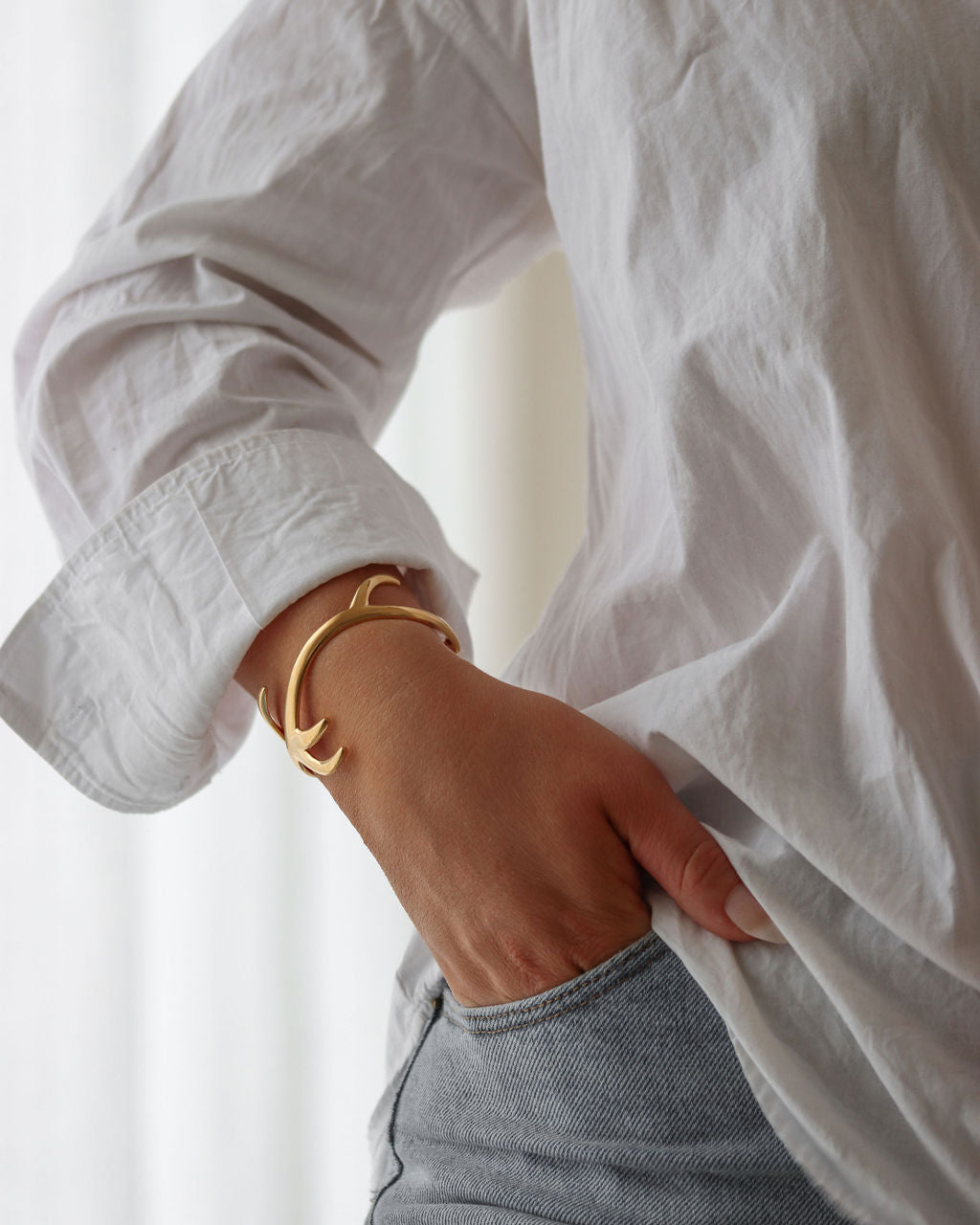 Whistle &amp; Pop Antler Cuff Bangle