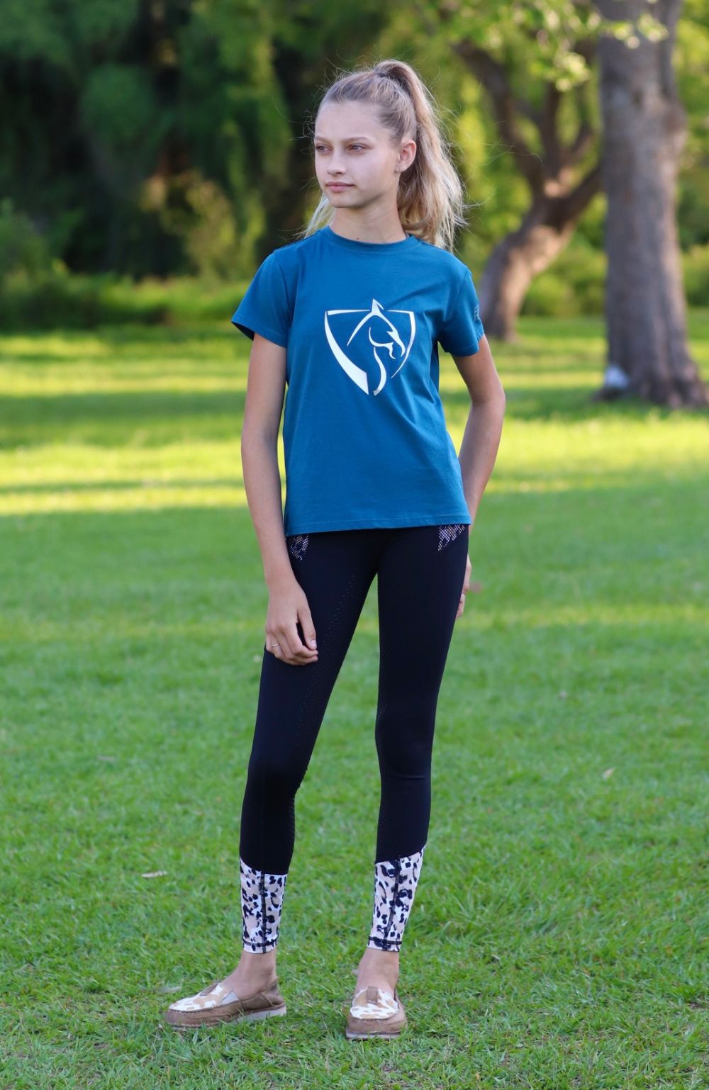 BARE Equestrian Youth Silver Logo T-Shirt