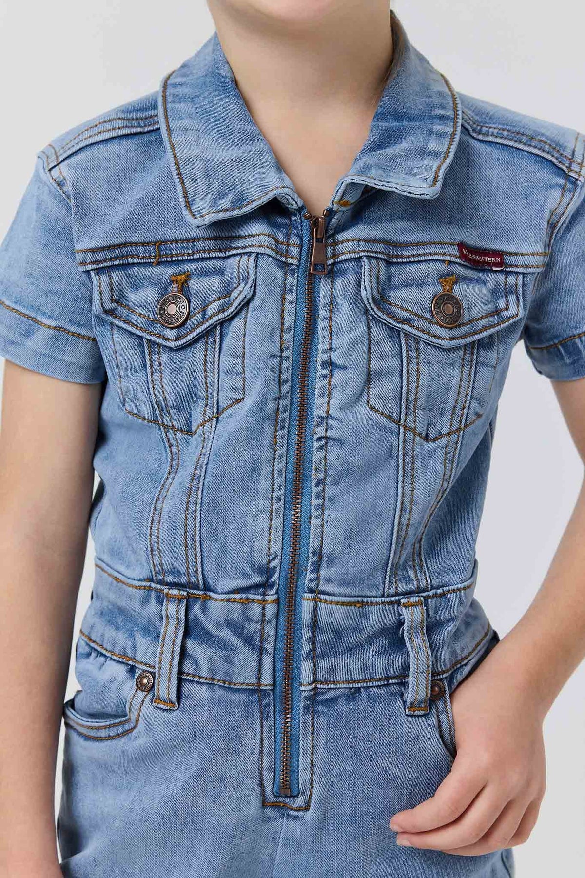 Ringers Western Jazmine Mini Girls Zip Front Jumpsuit