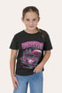 Ringers Western Ringers Racing Kids Girls T-Shirt - Charcoal