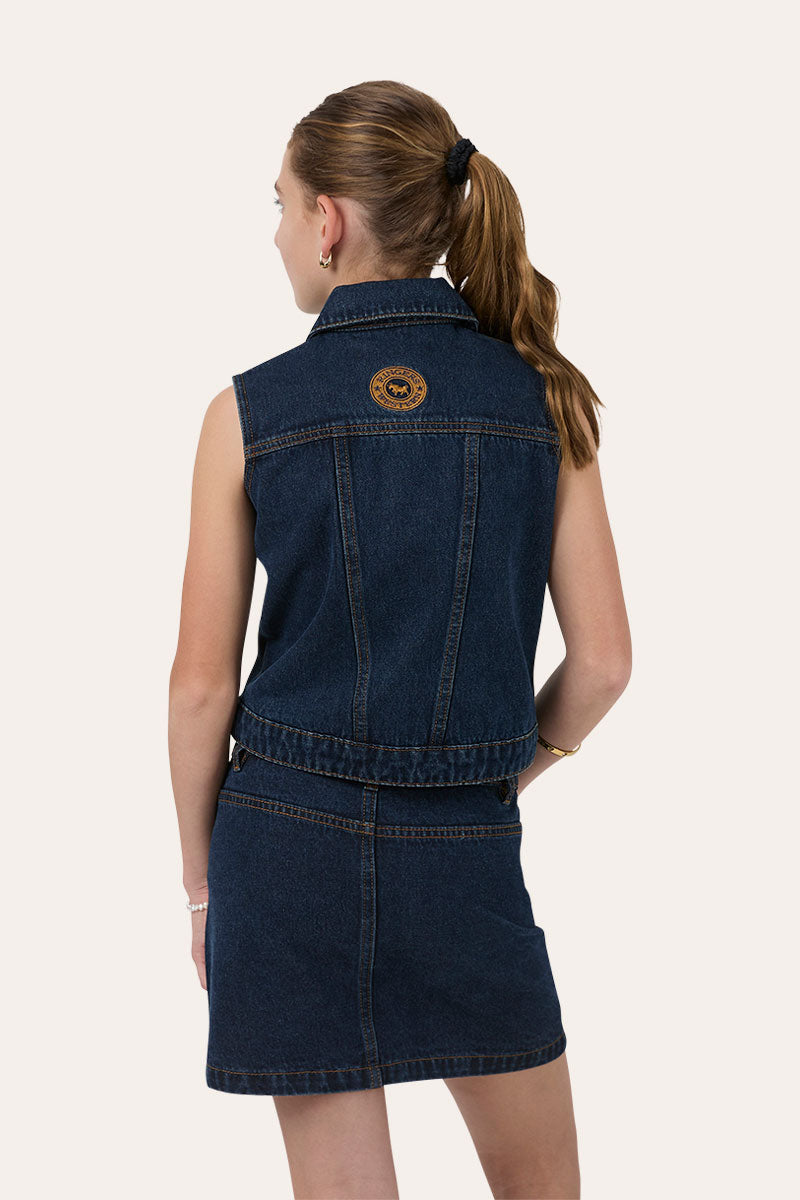 Ringers Western Cowgirl Squad Youth Girls Studded Vest