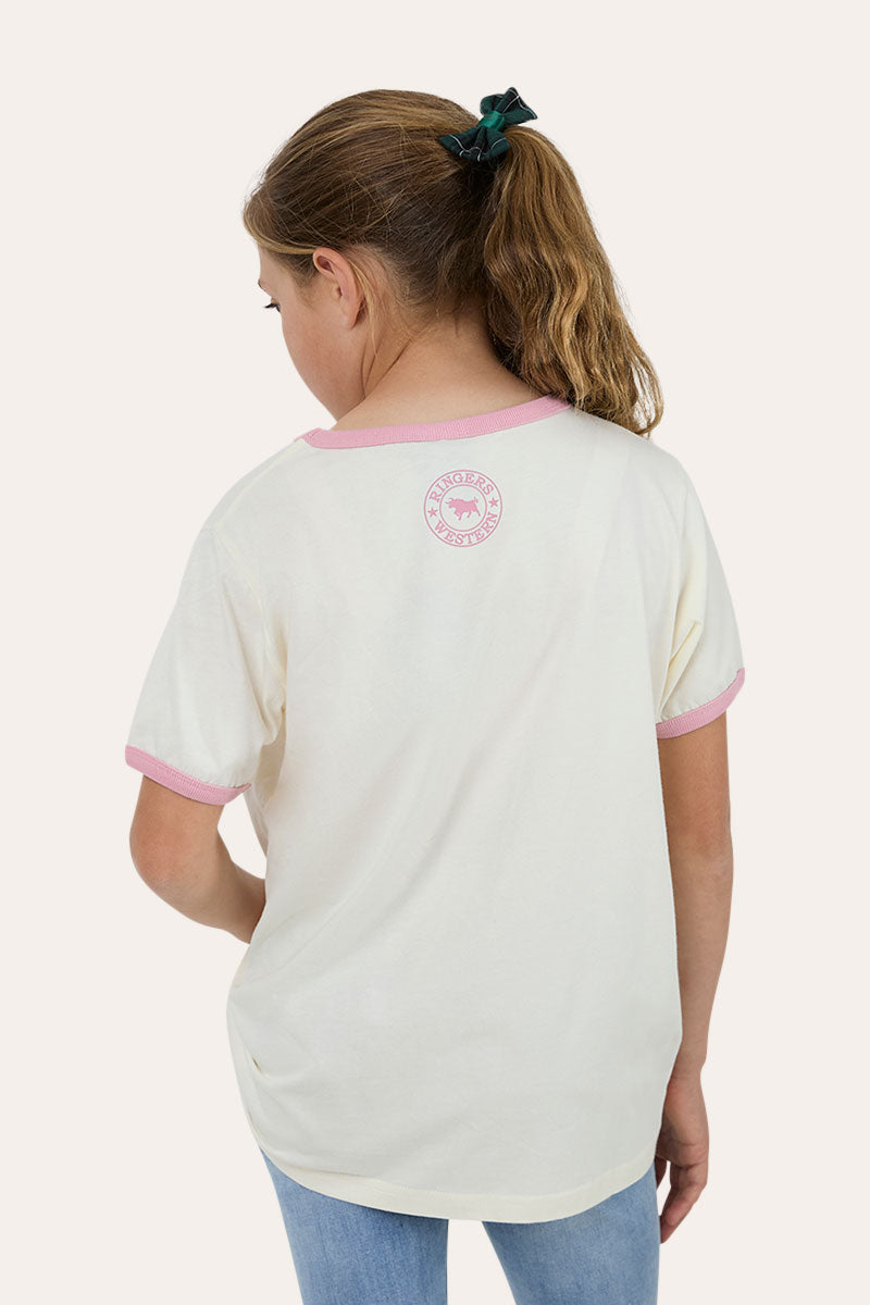 Ringers Western Cross My Heart Youth Girls Ringer T-Shirt