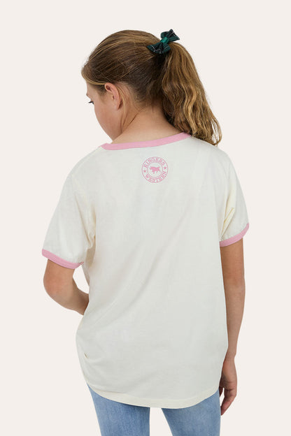 Ringers Western Cross My Heart Youth Girls Ringer T-Shirt