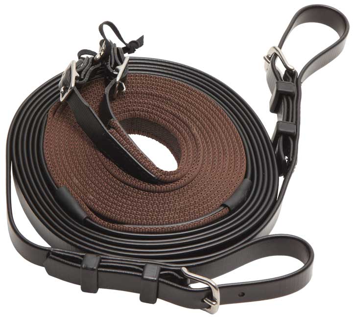 Zilco S-Grip Single Driving Reins Black Full Size