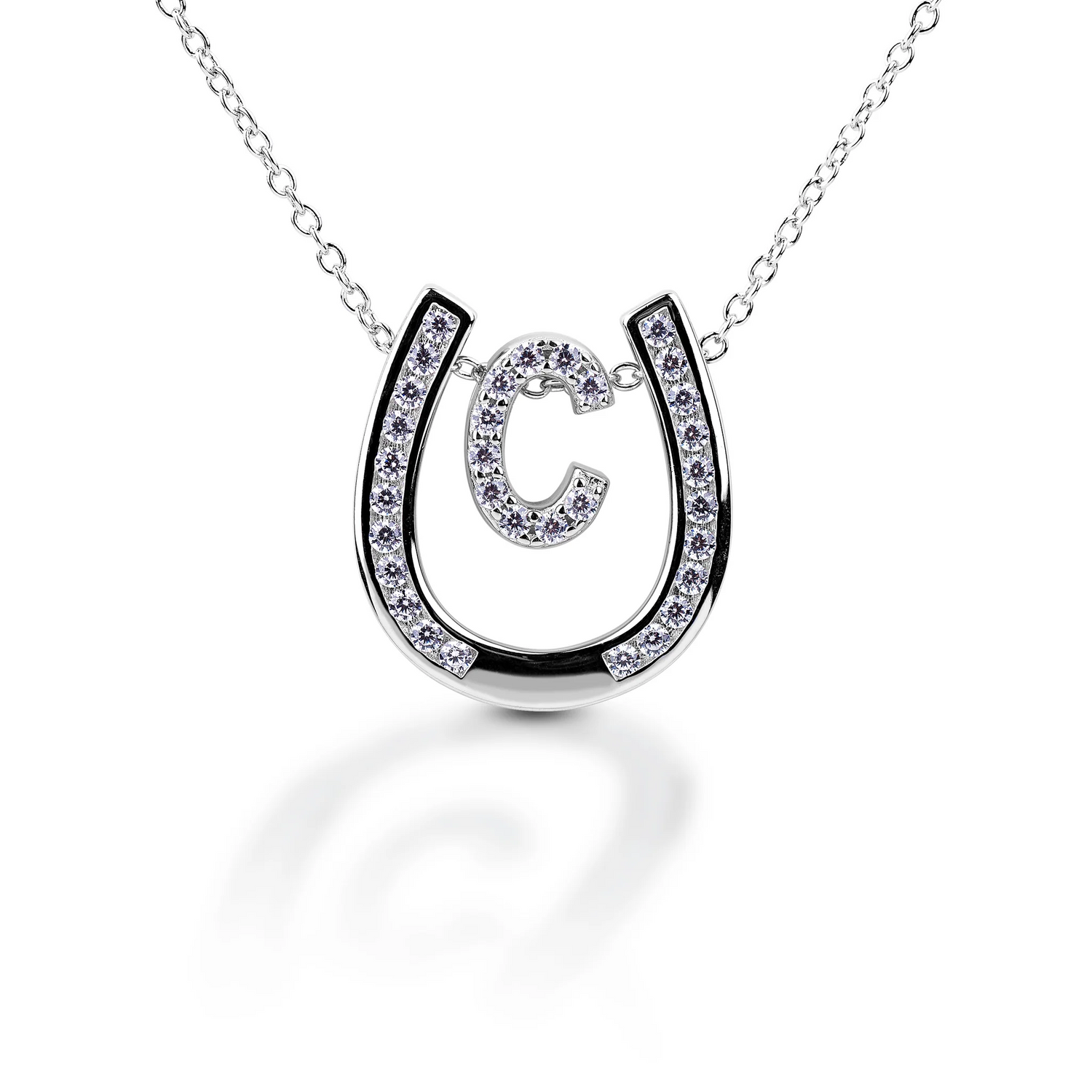 Kelly Herd Personalised Initial Horseshoe Necklace