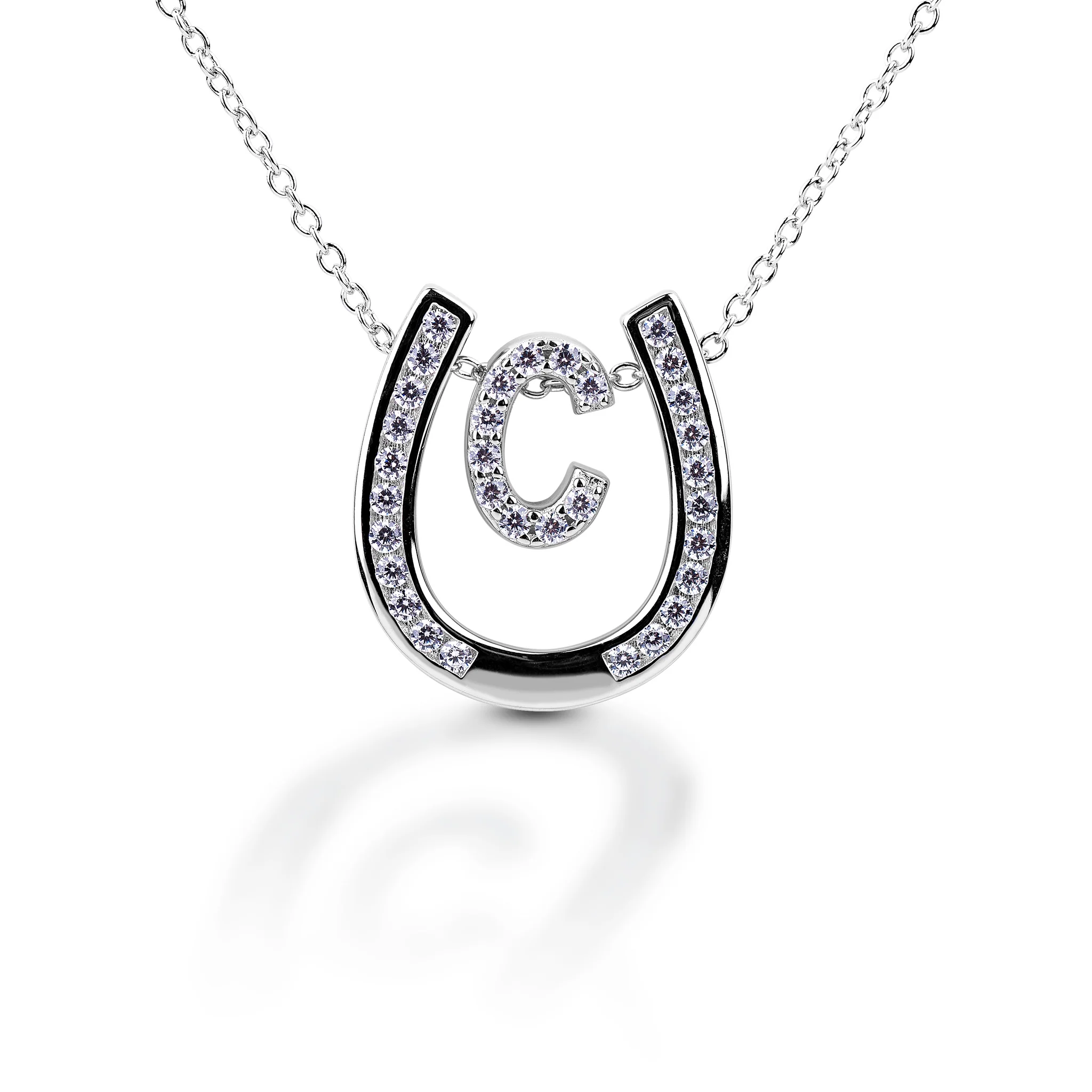 Kelly Herd Personalised Initial Horseshoe Necklace