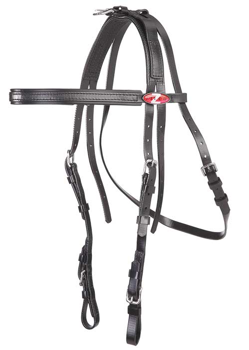 Zilco Extended Throat Harness Bridle Black