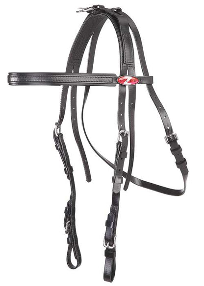 Zilco Extended Throat Harness Bridle Black