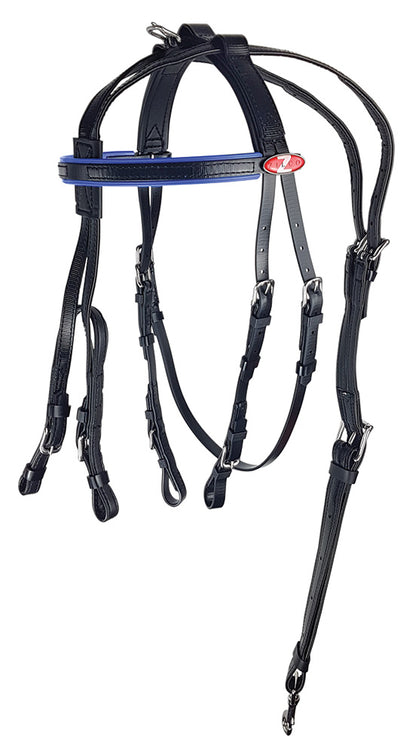 Zilco Bridle &amp; US Style Headcheck Black/Blue