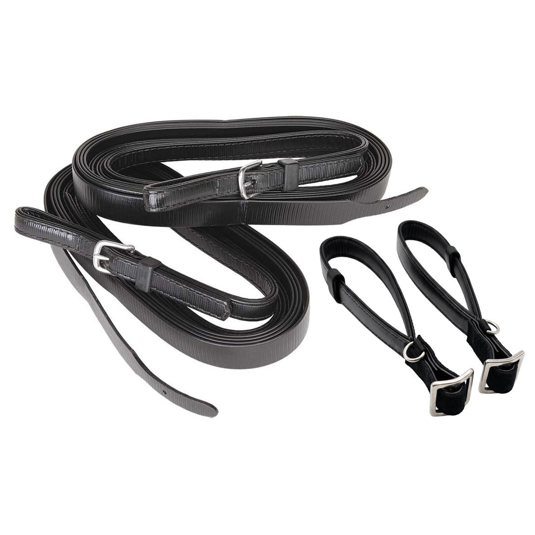 Zilco Plain Reins with Moveable Loops 4.8m