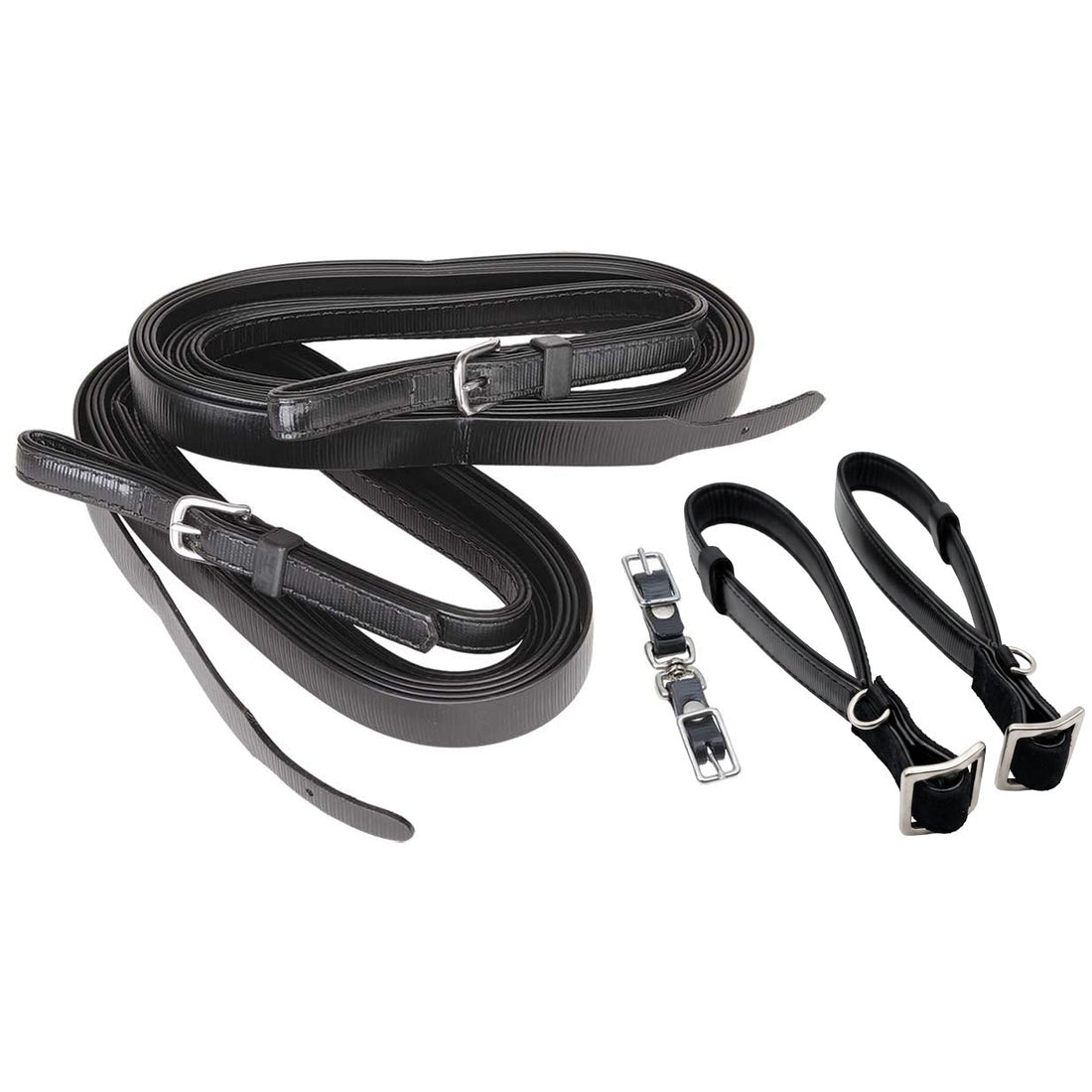 Zilco Plain Reins with Moveable Loops 3.8m