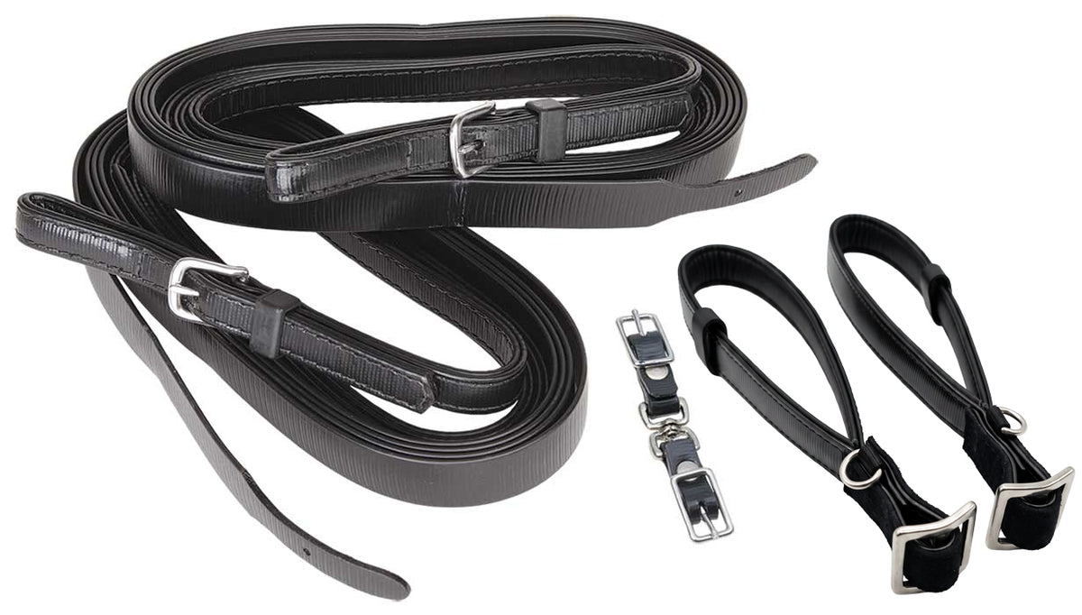 Zilco Plain Reins with Moveable Loops 3.8m