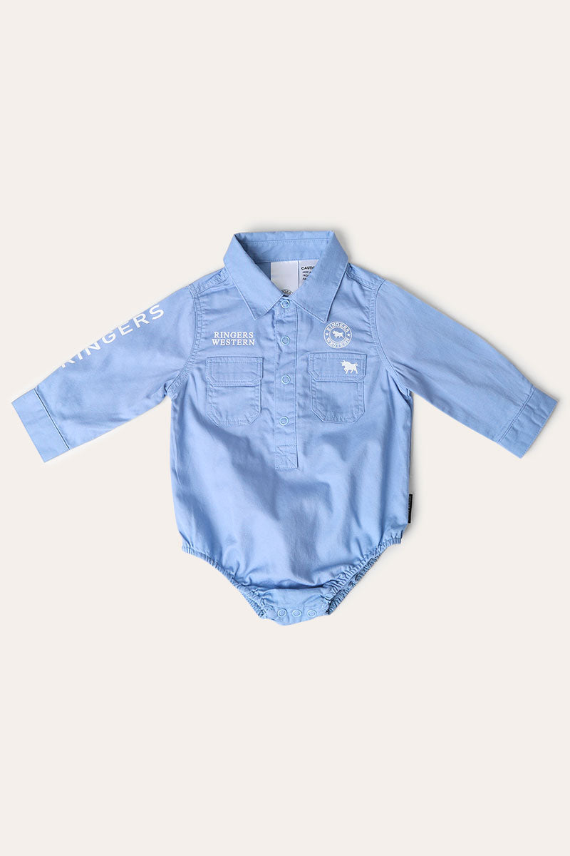 Ringers Western Howdy Tot Babies LS Workshirt Romper