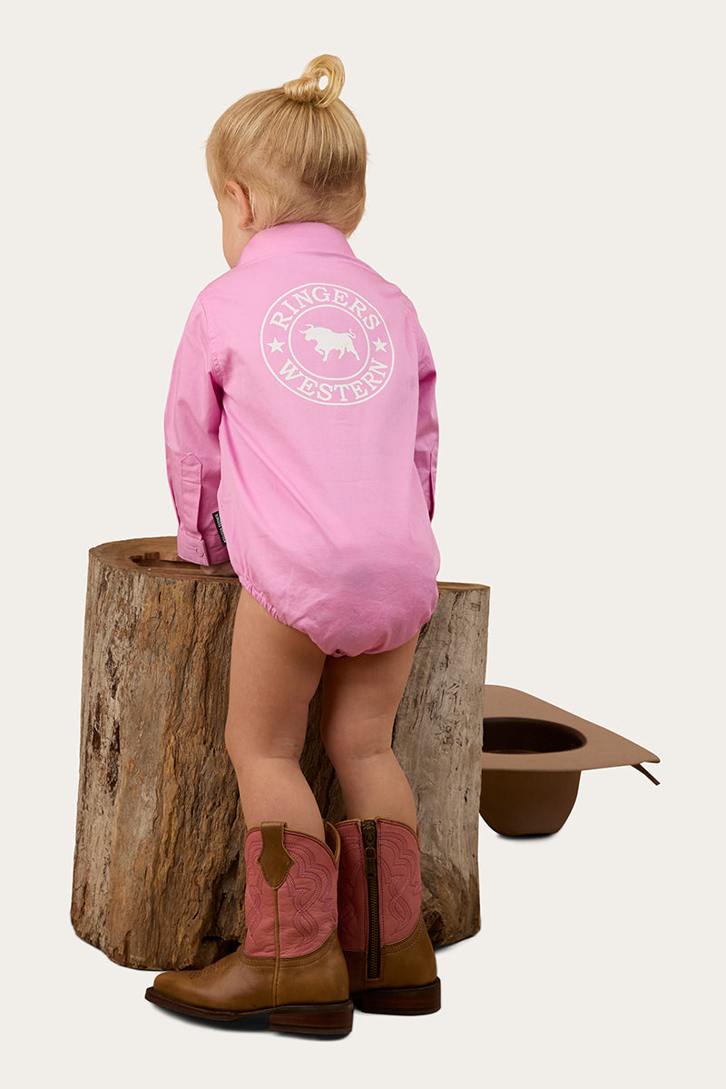 Ringers Western Howdy Tot Babies LS Workshirt Romper