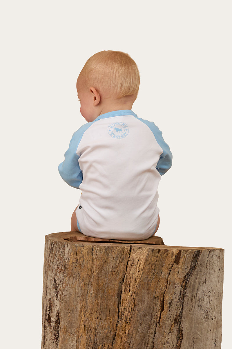 Ringers Western Trucker Kid Babies LS Romper