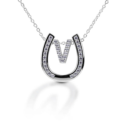 Kelly Herd Personalised Initial Horseshoe Necklace