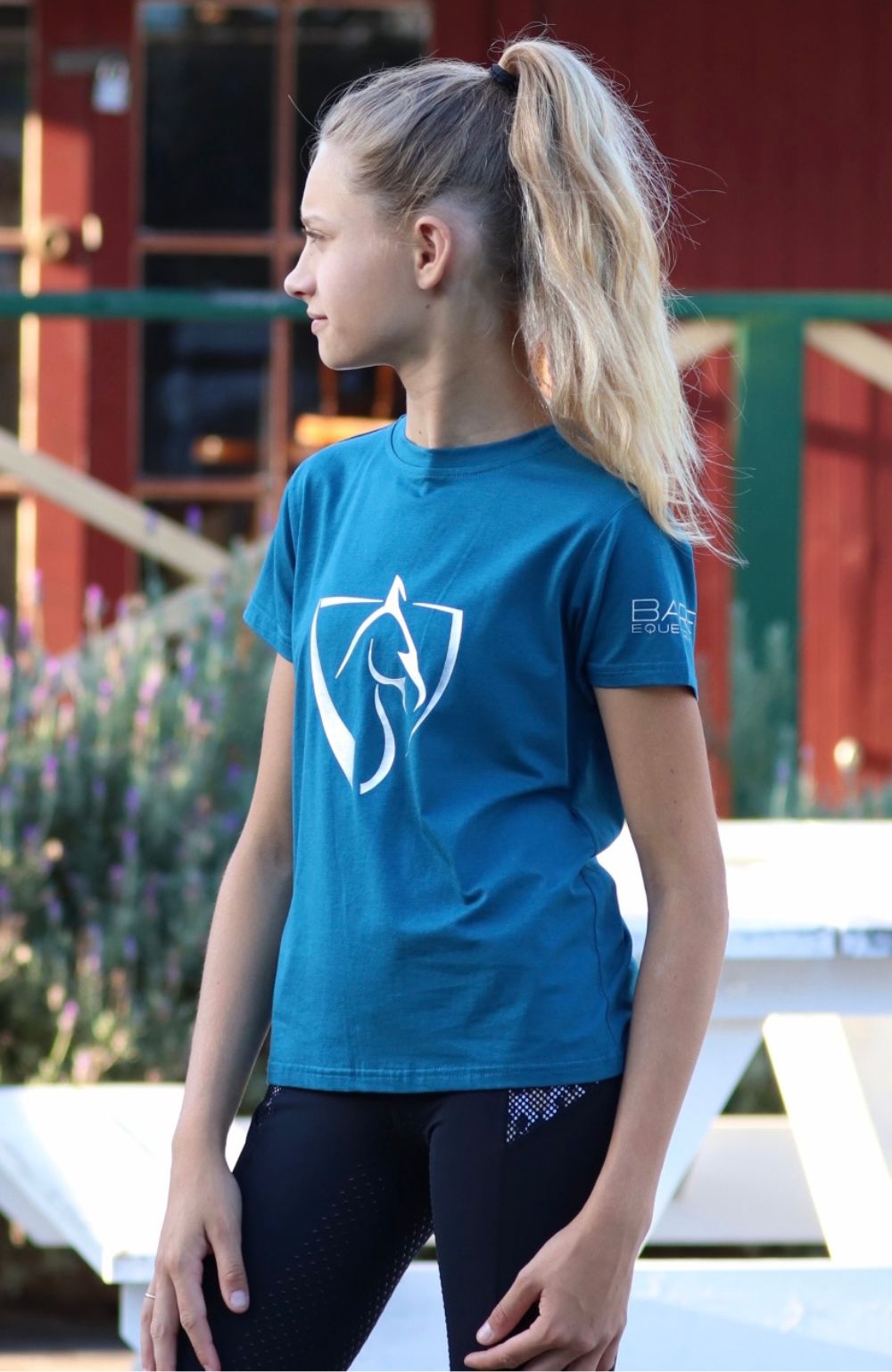 BARE Equestrian Youth Silver Logo T-Shirt